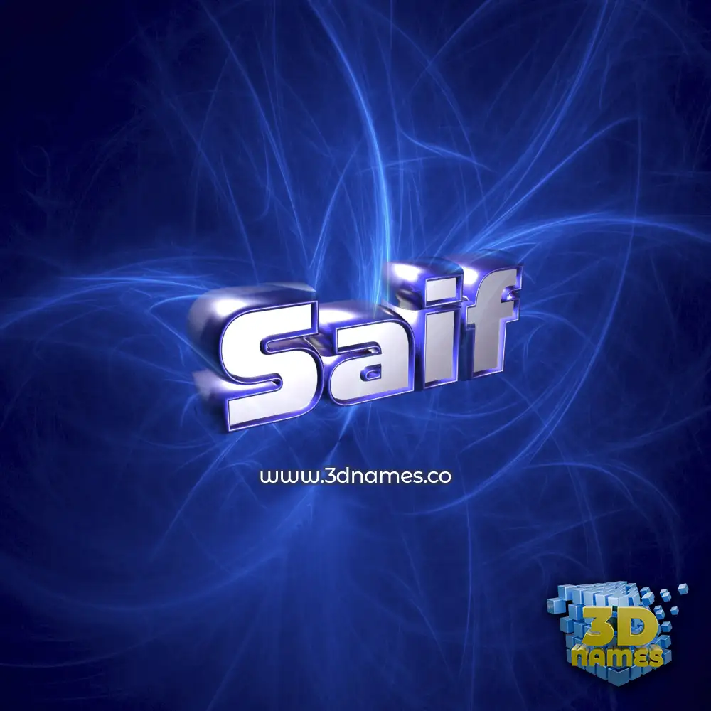 saif in Plasma style - 3D name wallpaper