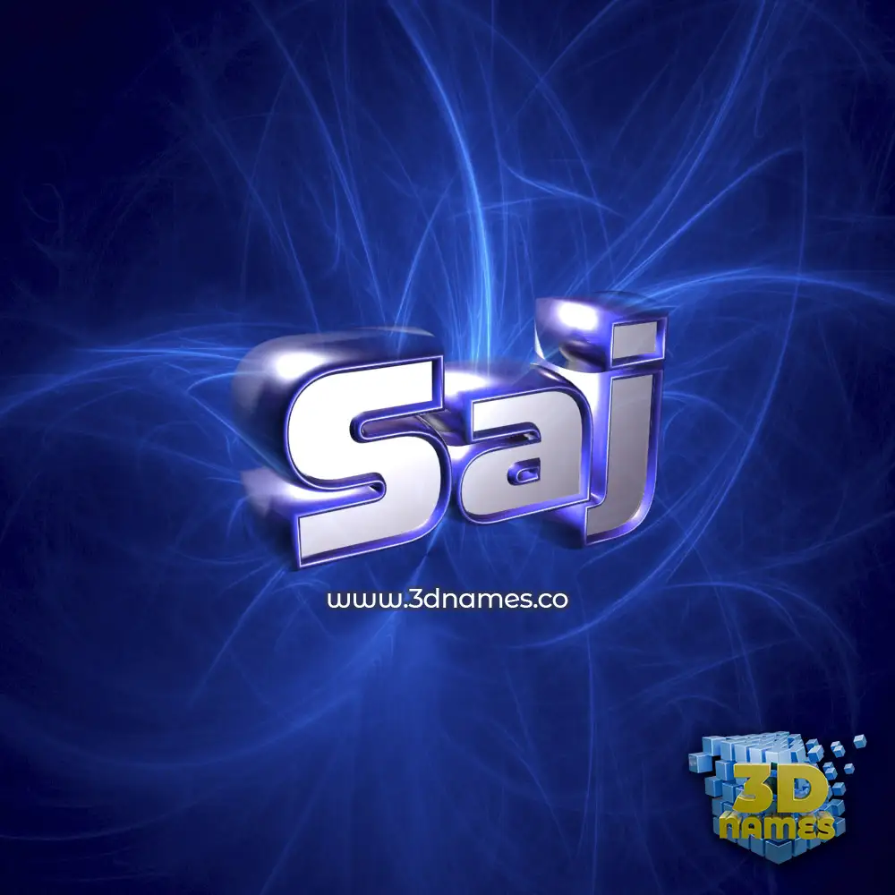 saj in Plasma style - 3D name wallpaper