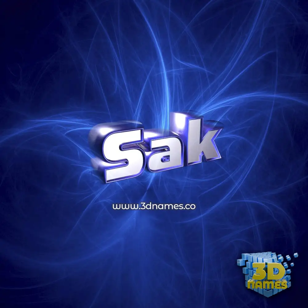 sak in Plasma style - 3D name wallpaper