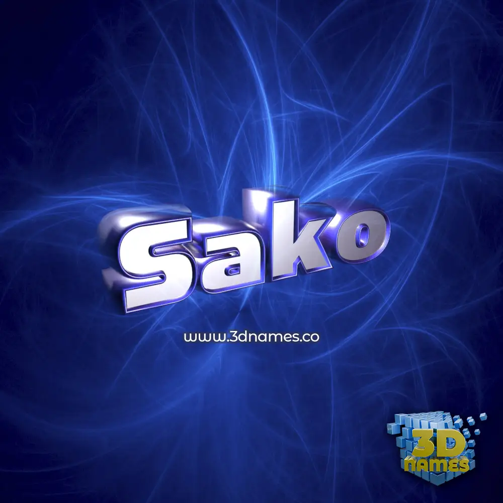 sako in Plasma style - 3D name wallpaper