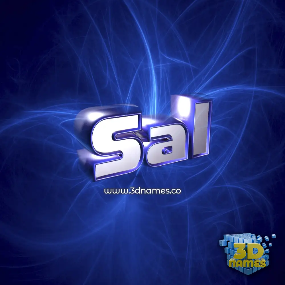 sal in Plasma style - 3D name wallpaper