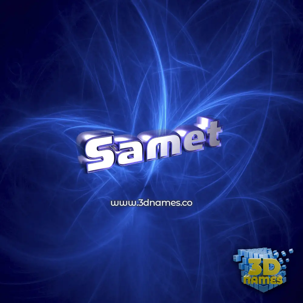 samet in Plasma style - 3D name wallpaper