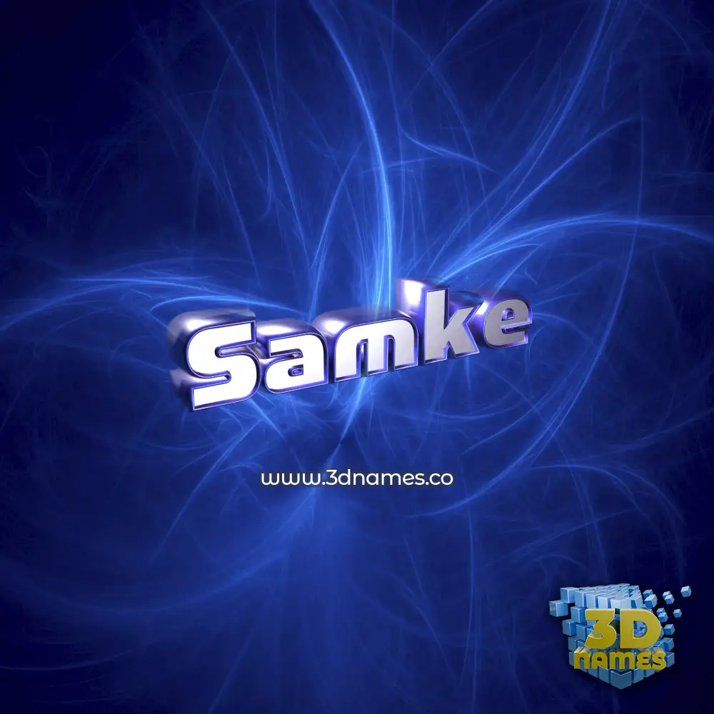 samke in Plasma style - 3D name wallpaper