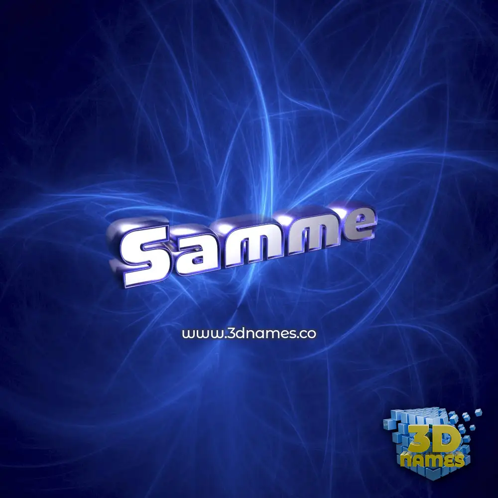 samme in Plasma style - 3D name wallpaper