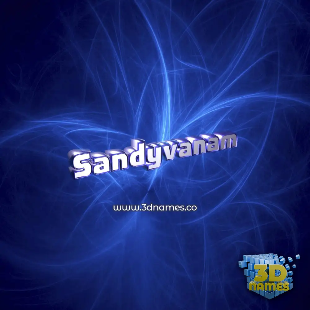 sandyvanam in Plasma style - 3D name wallpaper