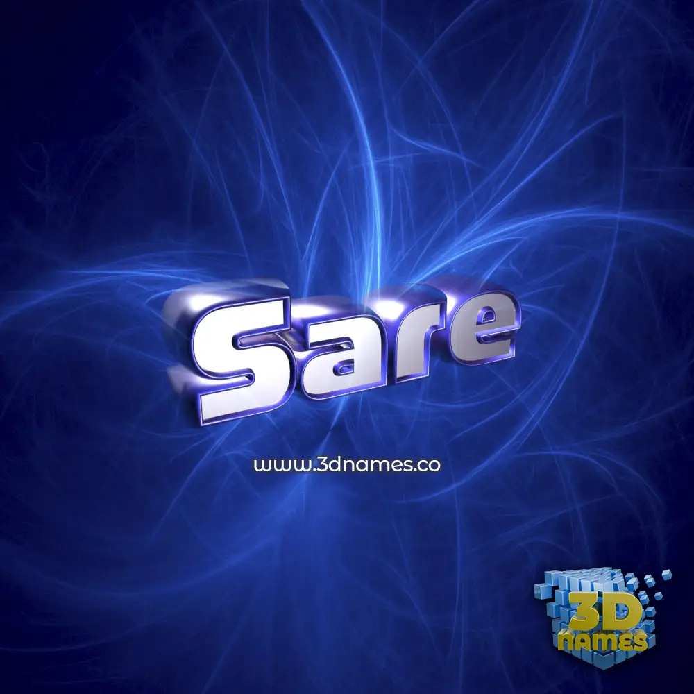 sare in Plasma style - 3D name wallpaper