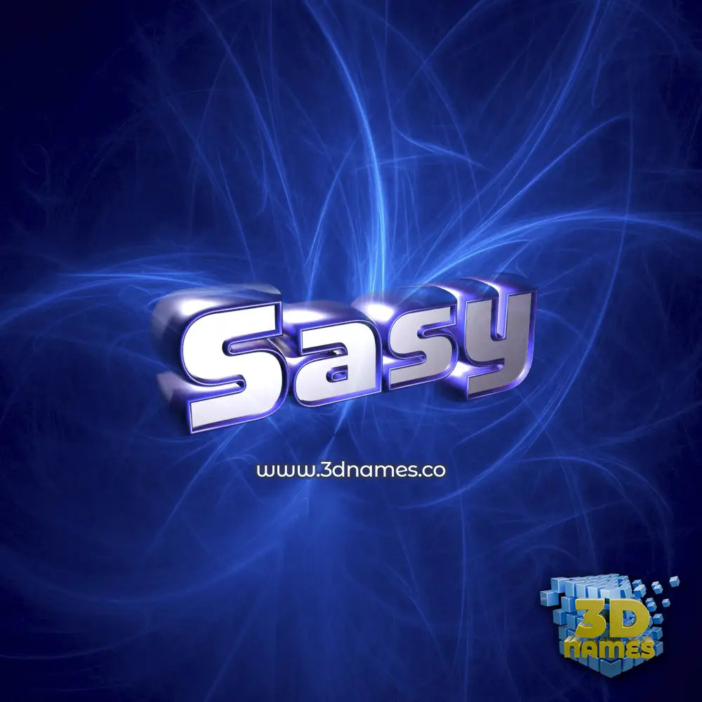 sasy in Plasma style - 3D name wallpaper