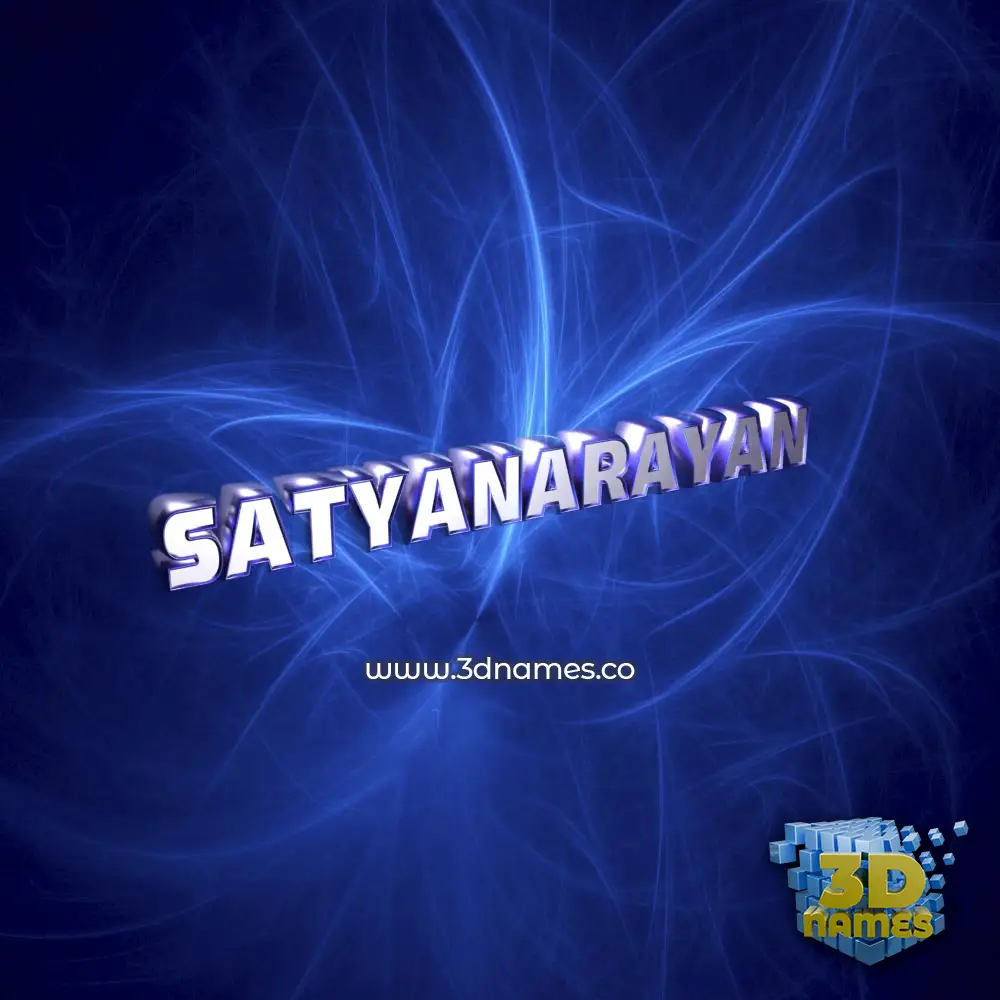 satyanarayan in Plasma style - 3D name wallpaper