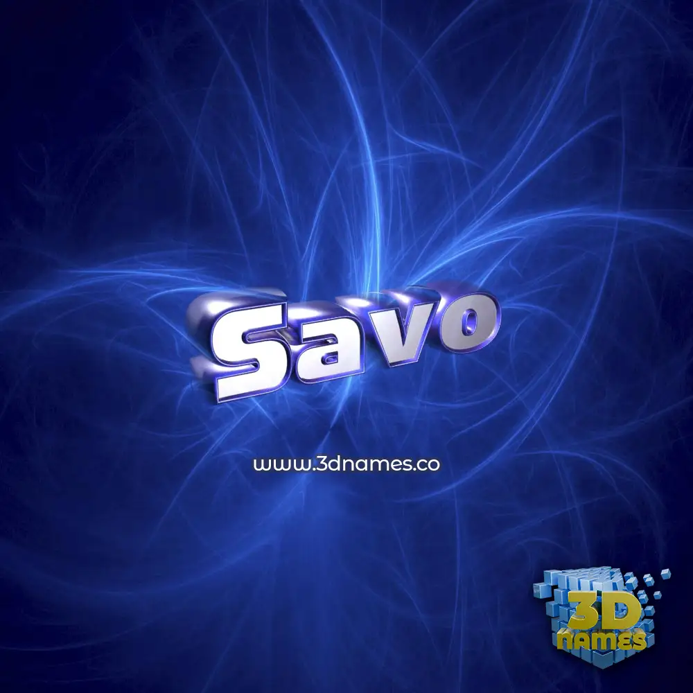 savo in Plasma style - 3D name wallpaper