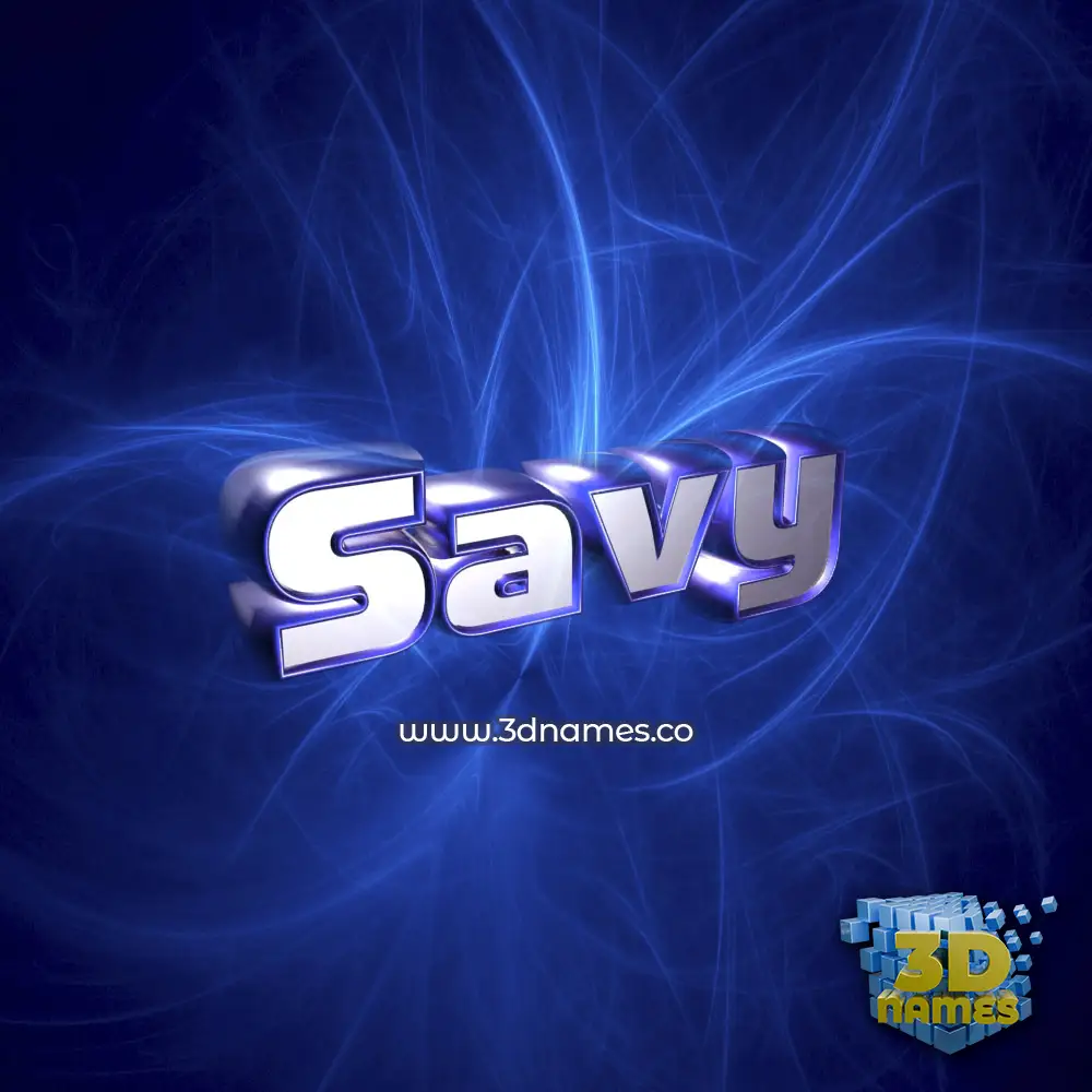 savy in Plasma style - 3D name wallpaper