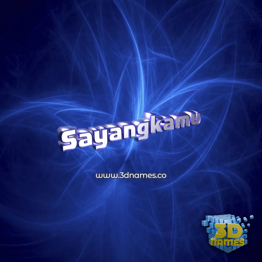 sayangkamu in Plasma style - 3D name wallpaper