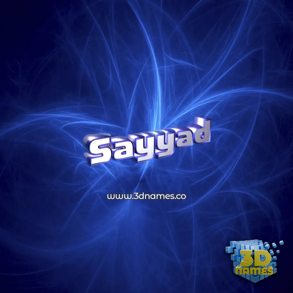 sayyad in Plasma style - 3D name wallpaper