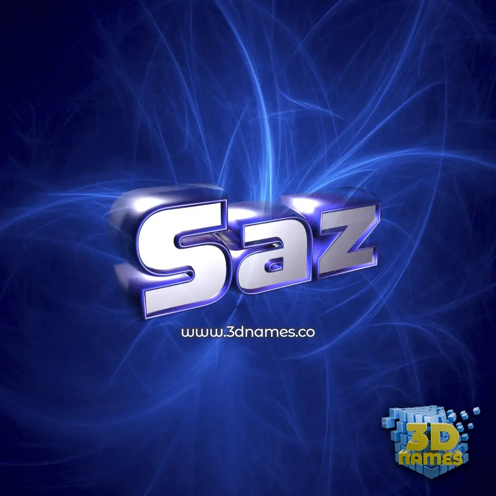 saz in Plasma style - 3D name wallpaper