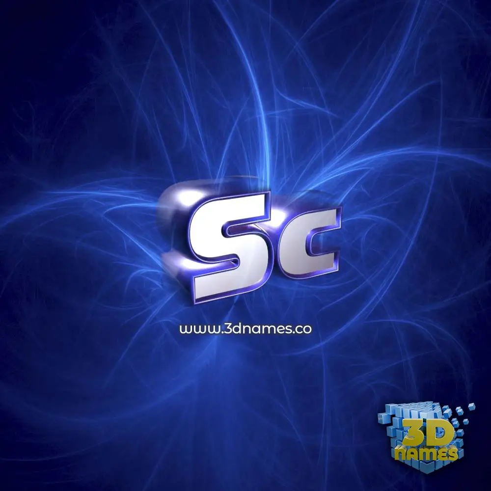 sc in Plasma style - 3D name wallpaper