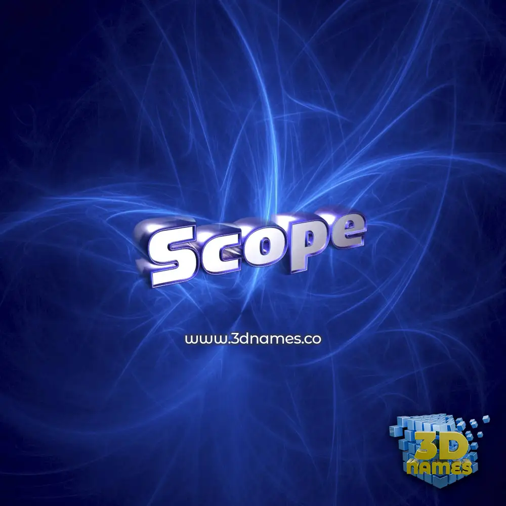 scope in Plasma style - 3D name wallpaper