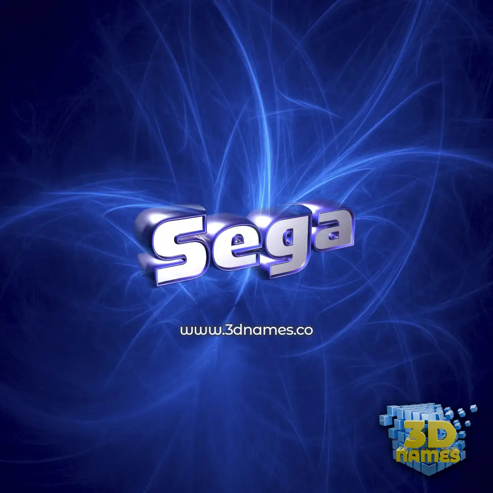 sega in Plasma style - 3D name wallpaper