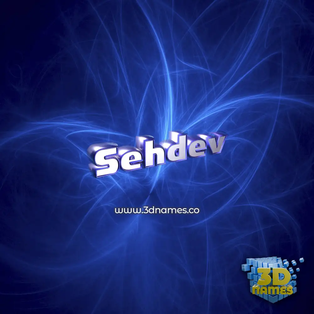 sehdev in Plasma style - 3D name wallpaper