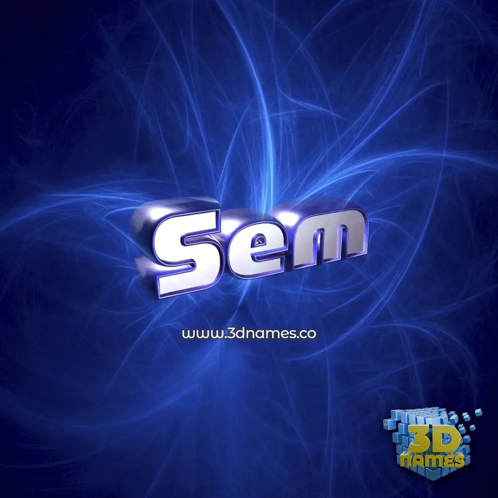 sem in Plasma style - 3D name wallpaper