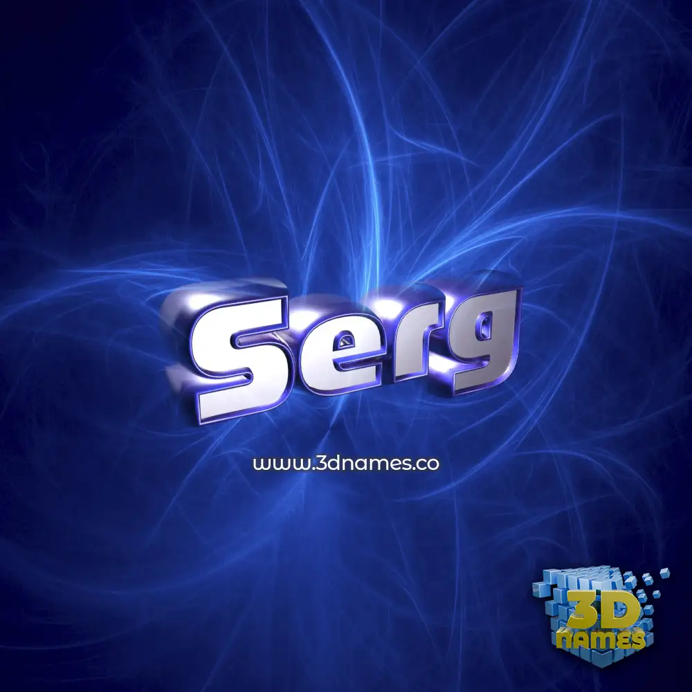 serg in Plasma style - 3D name wallpaper