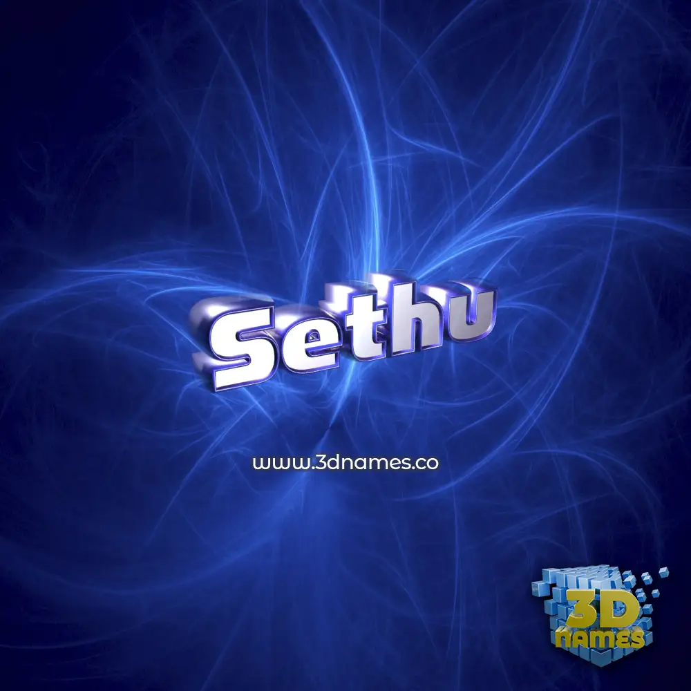 sethu in Plasma style - 3D name wallpaper