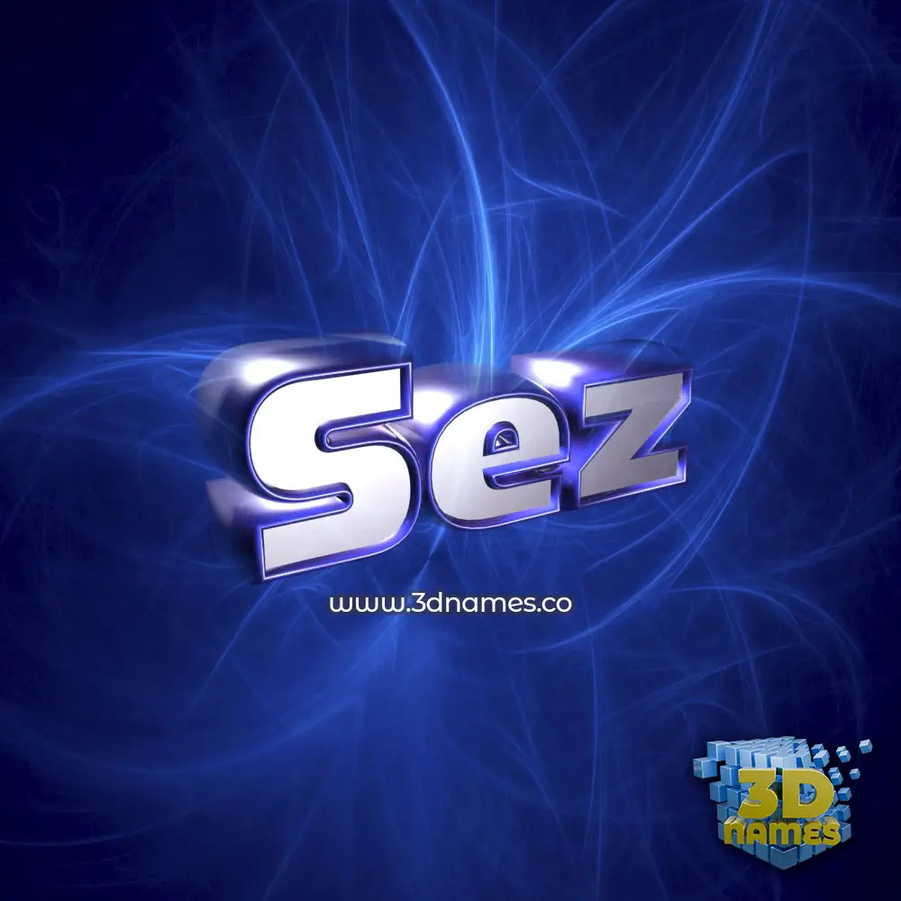 sez in Plasma style - 3D name wallpaper