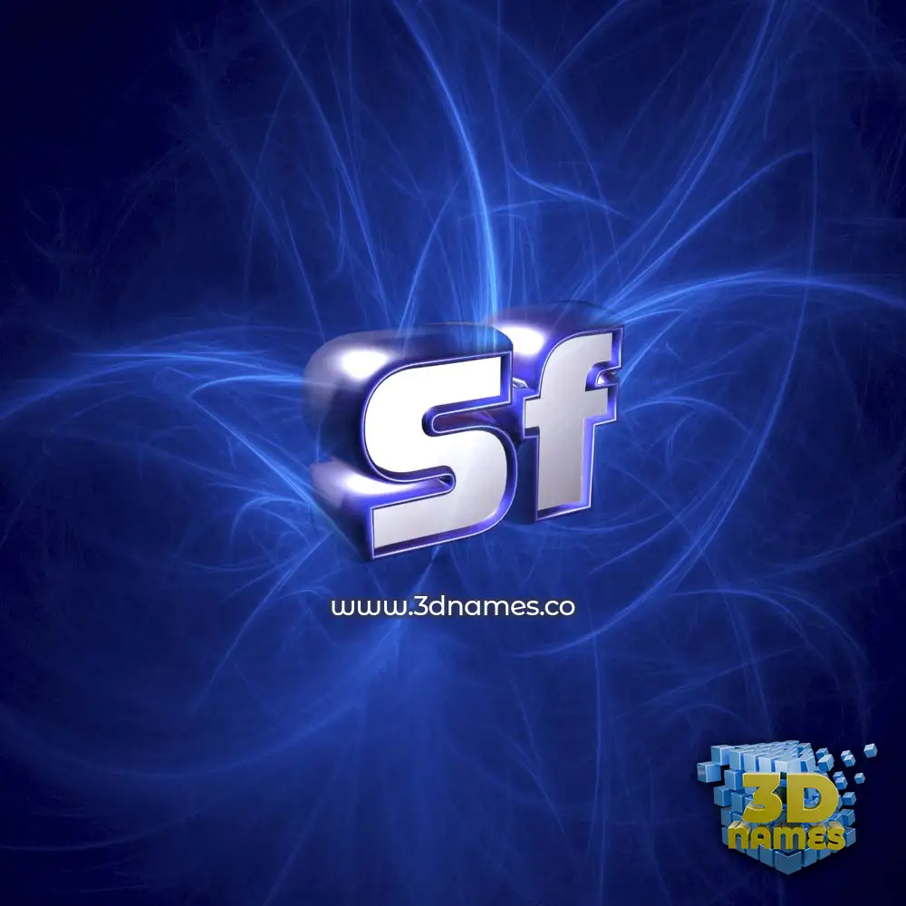 sf in Plasma style - 3D name wallpaper