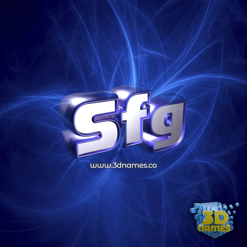 sfg in Plasma style - 3D name wallpaper