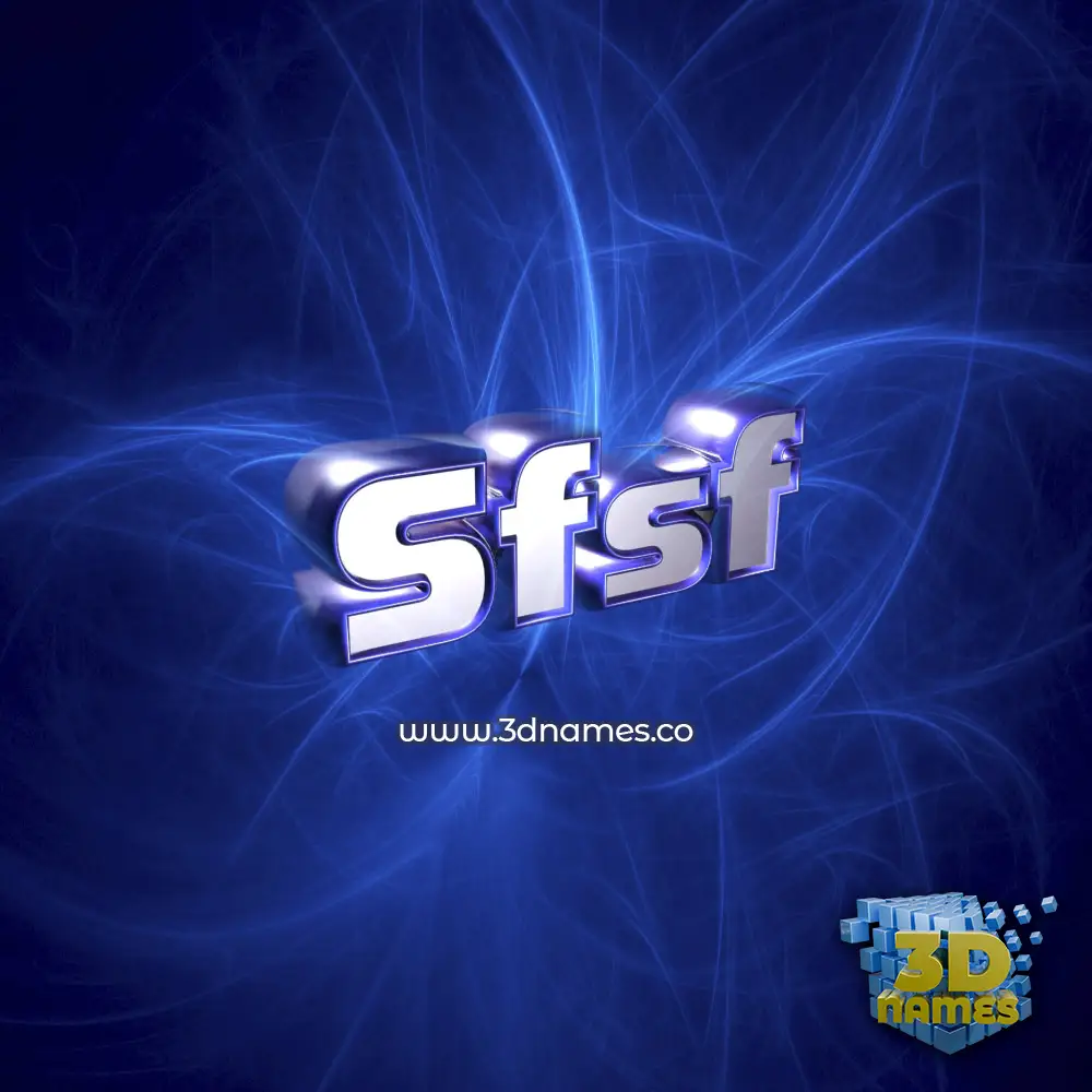 sfsf in Plasma style - 3D name wallpaper