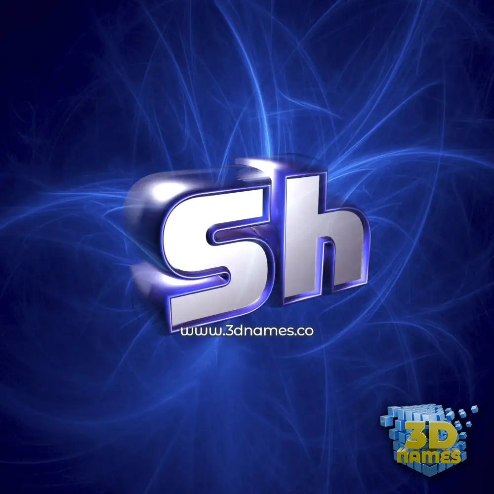 sh in Plasma style - 3D name wallpaper
