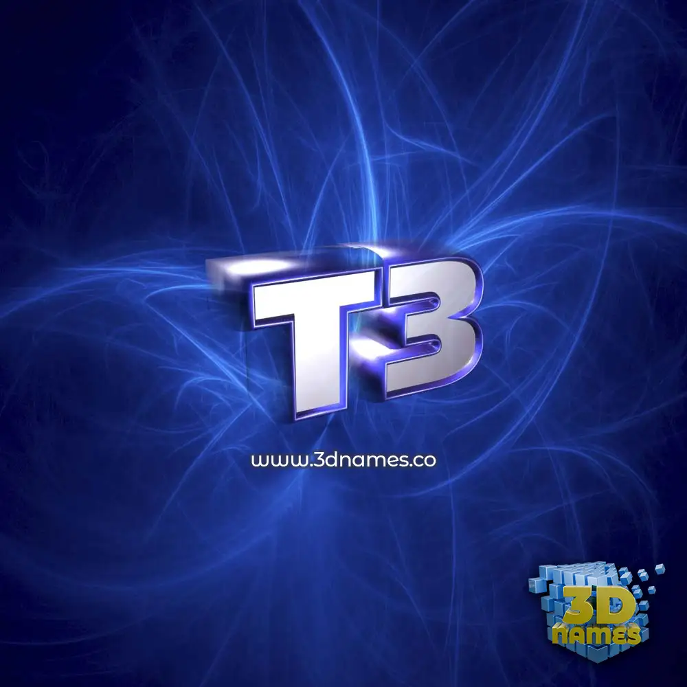 t3 in Plasma style - 3D name wallpaper