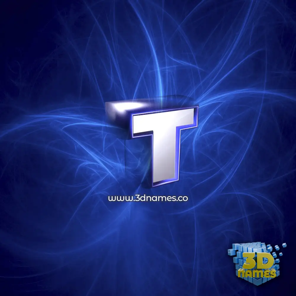 t in Plasma style - 3D name wallpaper