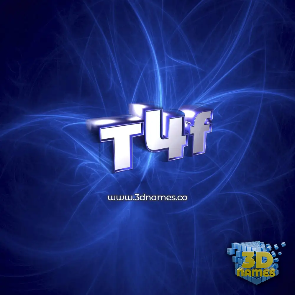 t4f in Plasma style - 3D name wallpaper