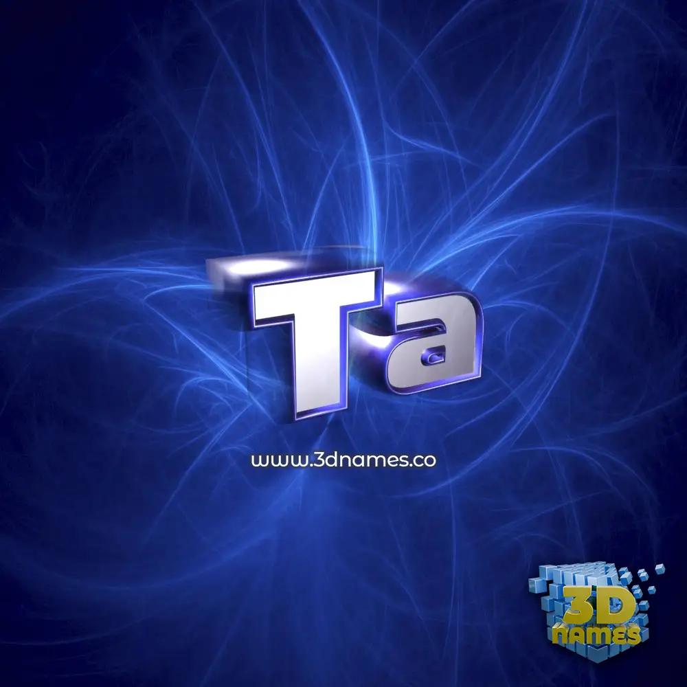 ta in Plasma style - 3D name wallpaper