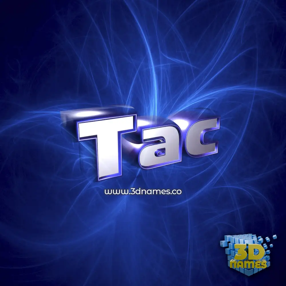 tac in Plasma style - 3D name wallpaper
