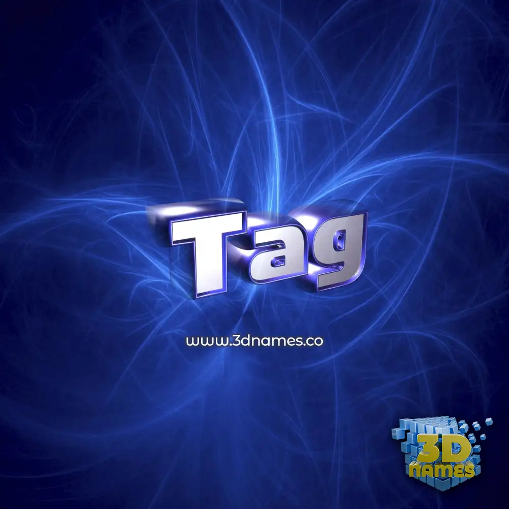 tag in Plasma style - 3D name wallpaper
