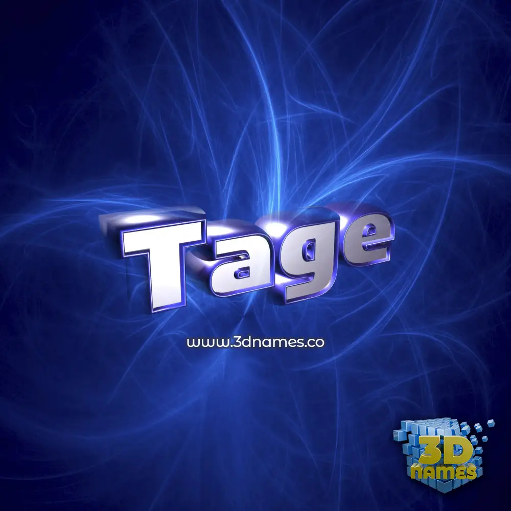 tage in Plasma style - 3D name wallpaper
