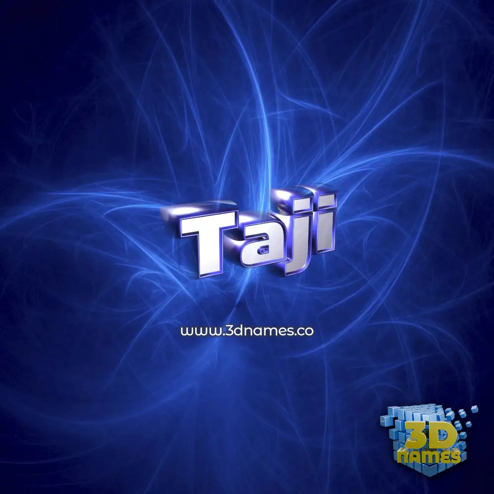 taji in Plasma style - 3D name wallpaper