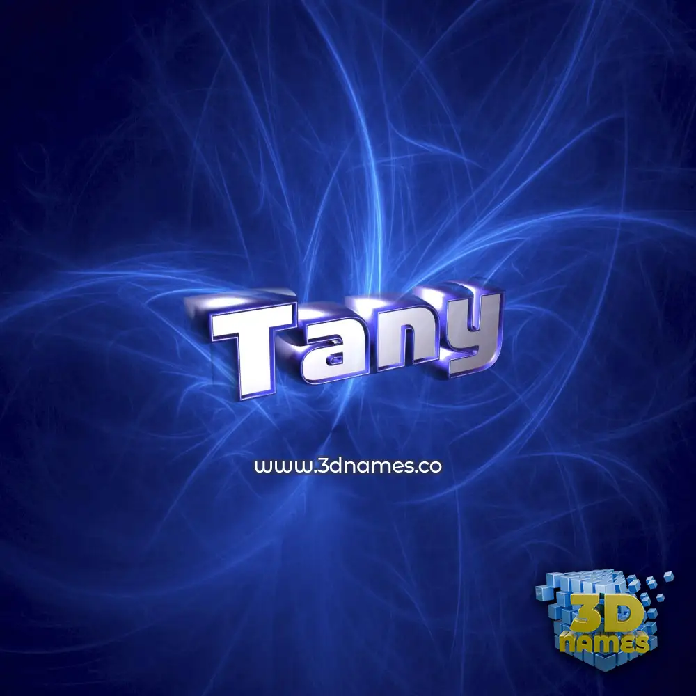 tany in Plasma style - 3D name wallpaper