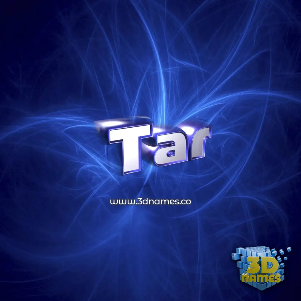 tar in Plasma style - 3D name wallpaper