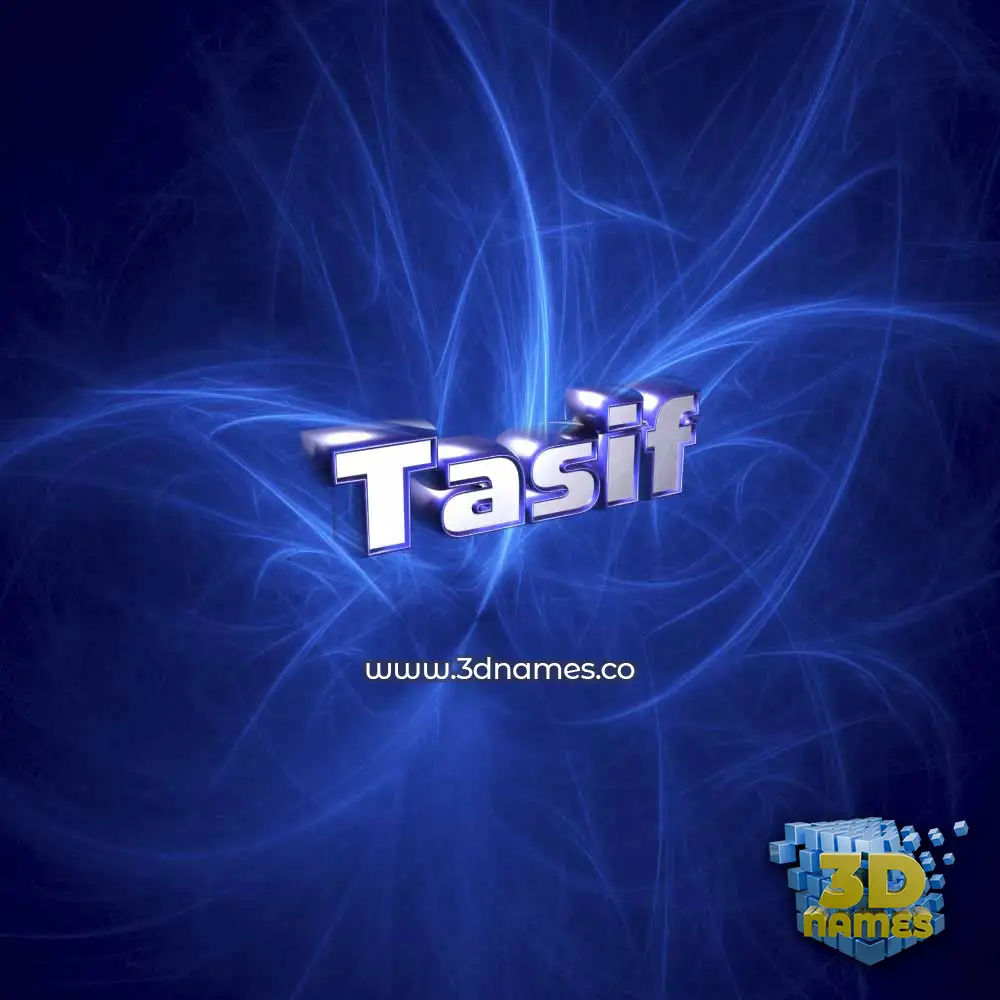 tasif in Plasma style - 3D name wallpaper