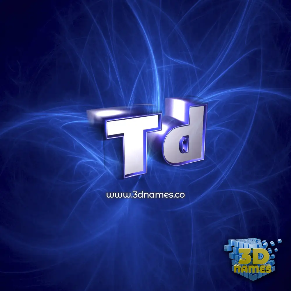 td in Plasma style - 3D name wallpaper