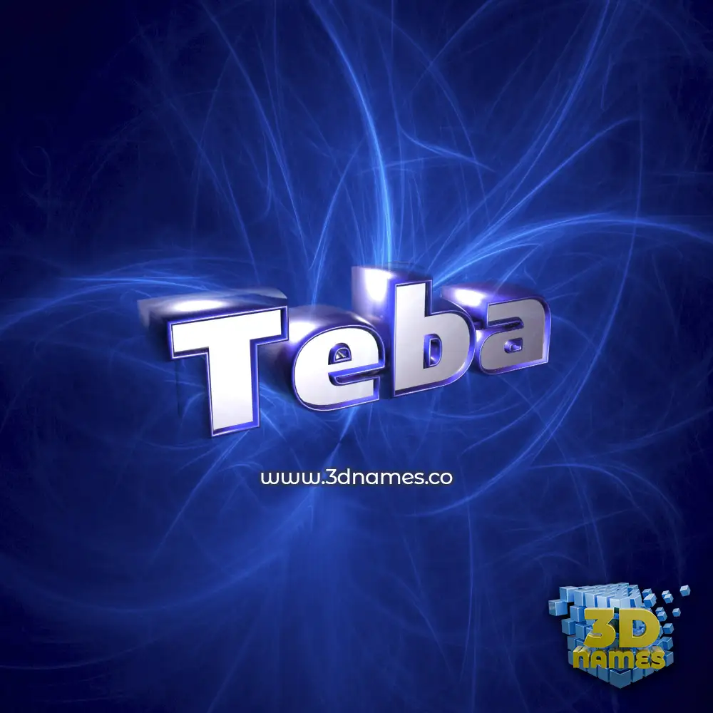 teba in Plasma style - 3D name wallpaper