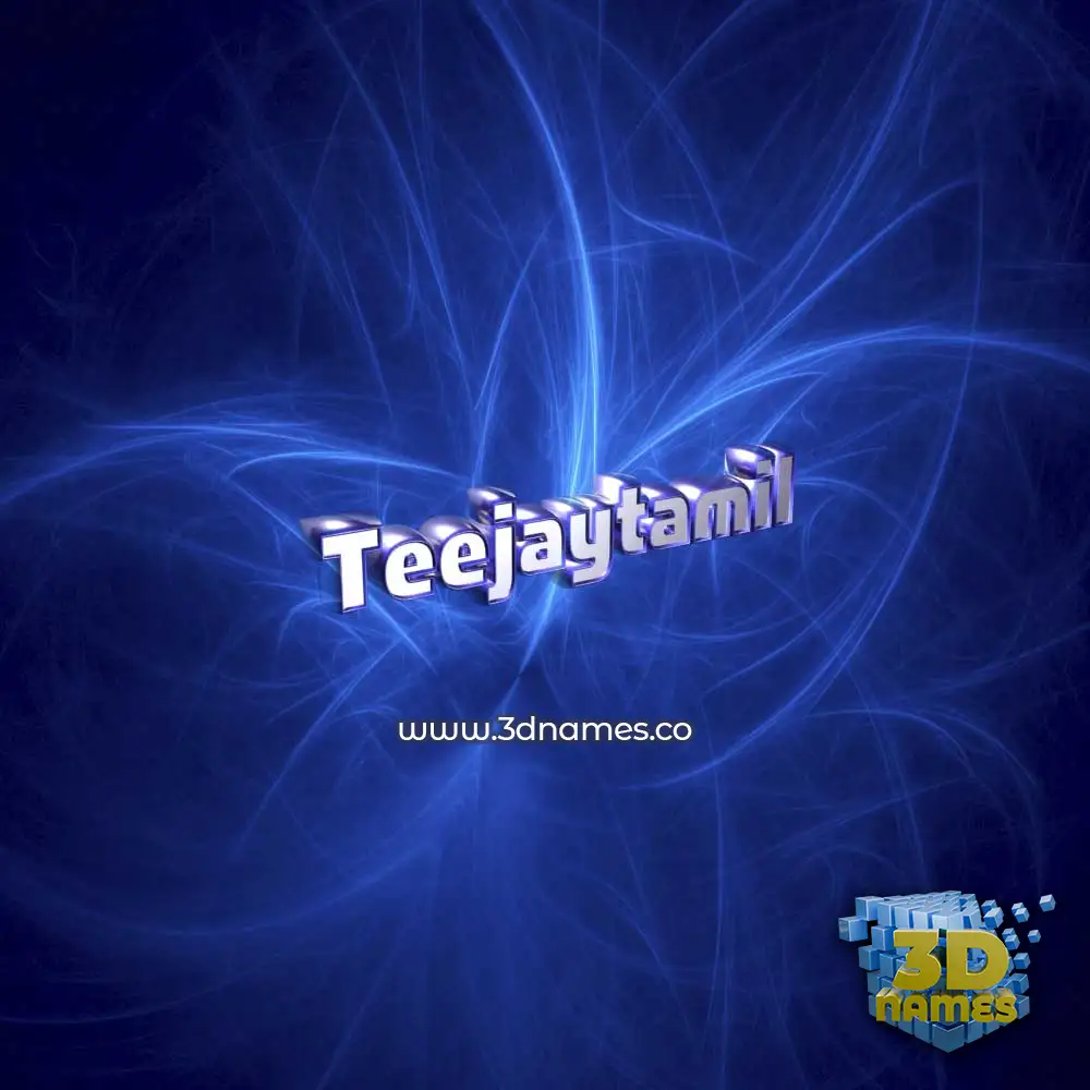 teejaytamil in Plasma style - 3D name wallpaper
