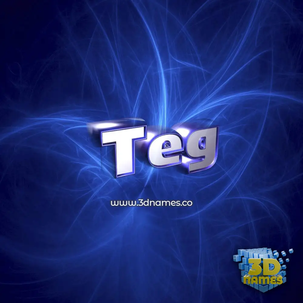 teg in Plasma style - 3D name wallpaper