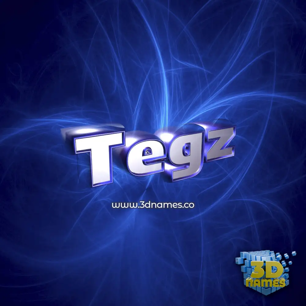 tegz in Plasma style - 3D name wallpaper