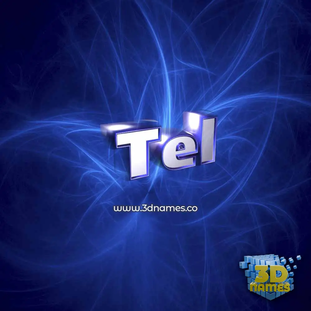 tel in Plasma style - 3D name wallpaper