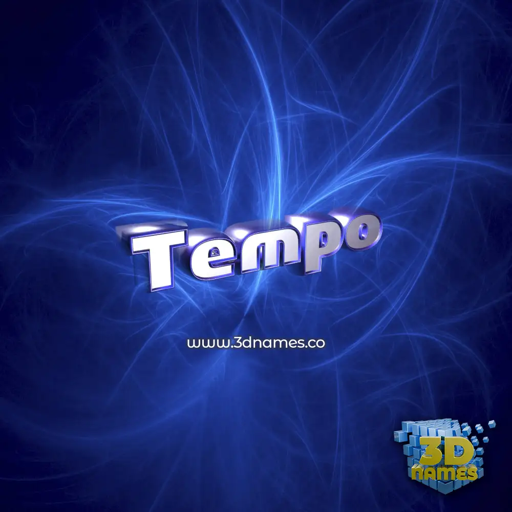 tempo in Plasma style - 3D name wallpaper