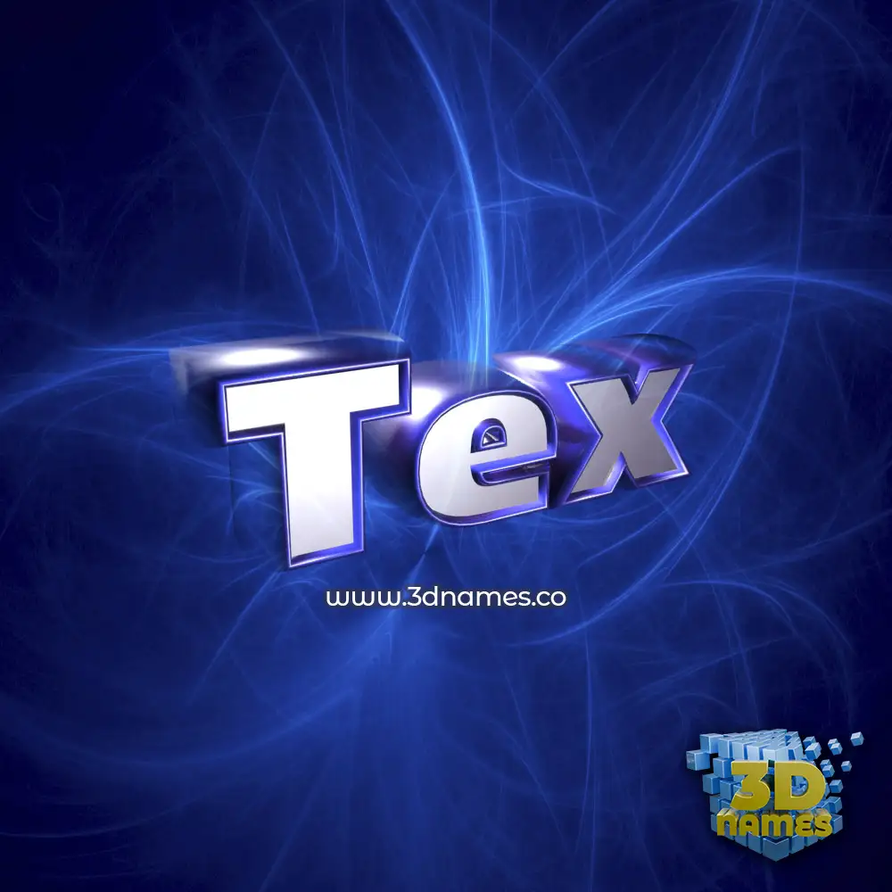 tex in Plasma style - 3D name wallpaper