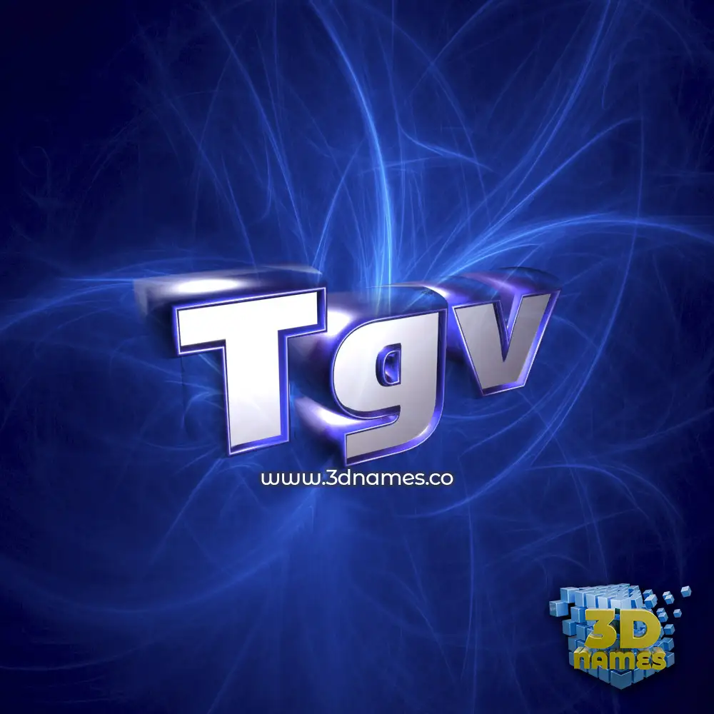 tgv in Plasma style - 3D name wallpaper