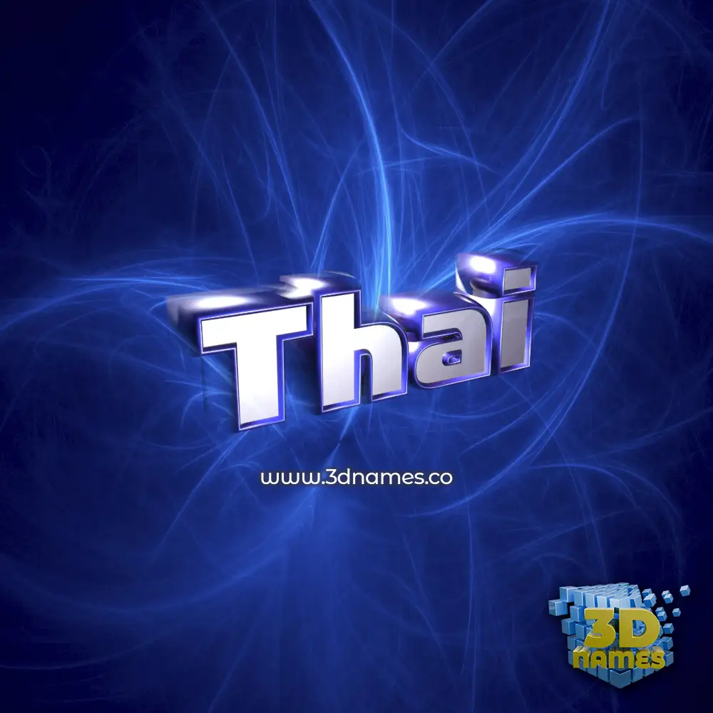thai in Plasma style - 3D name wallpaper